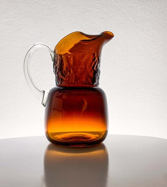 Vintage amber glass pitcher | Kumela Kaj Blomqvist 1970s | Molna Vintage