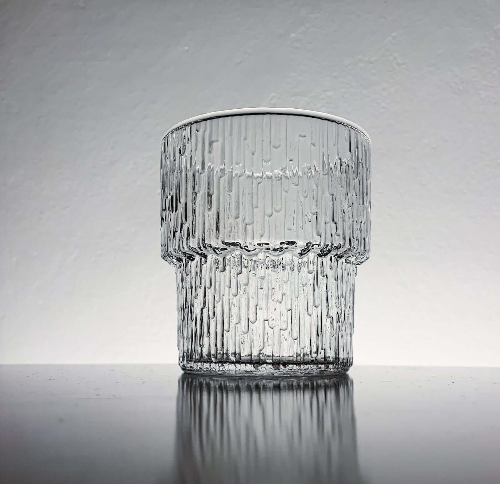 Vintage glass tumbler Paadar textured | Tapio Wirkkala Iittala | Molna Vintage