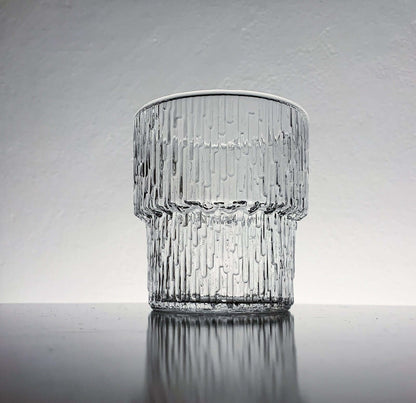Vintage glass tumbler Paadar textured | Tapio Wirkkala Iittala | Molna Vintage