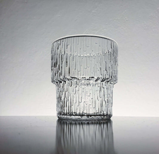 Vintage glass tumbler Paadar textured | Tapio Wirkkala Iittala | Molna Vintage