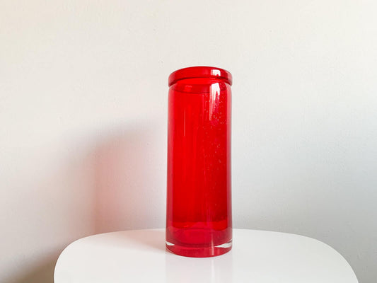 Vintage glass vase Erik Hoglund Kosta Boda 1960s