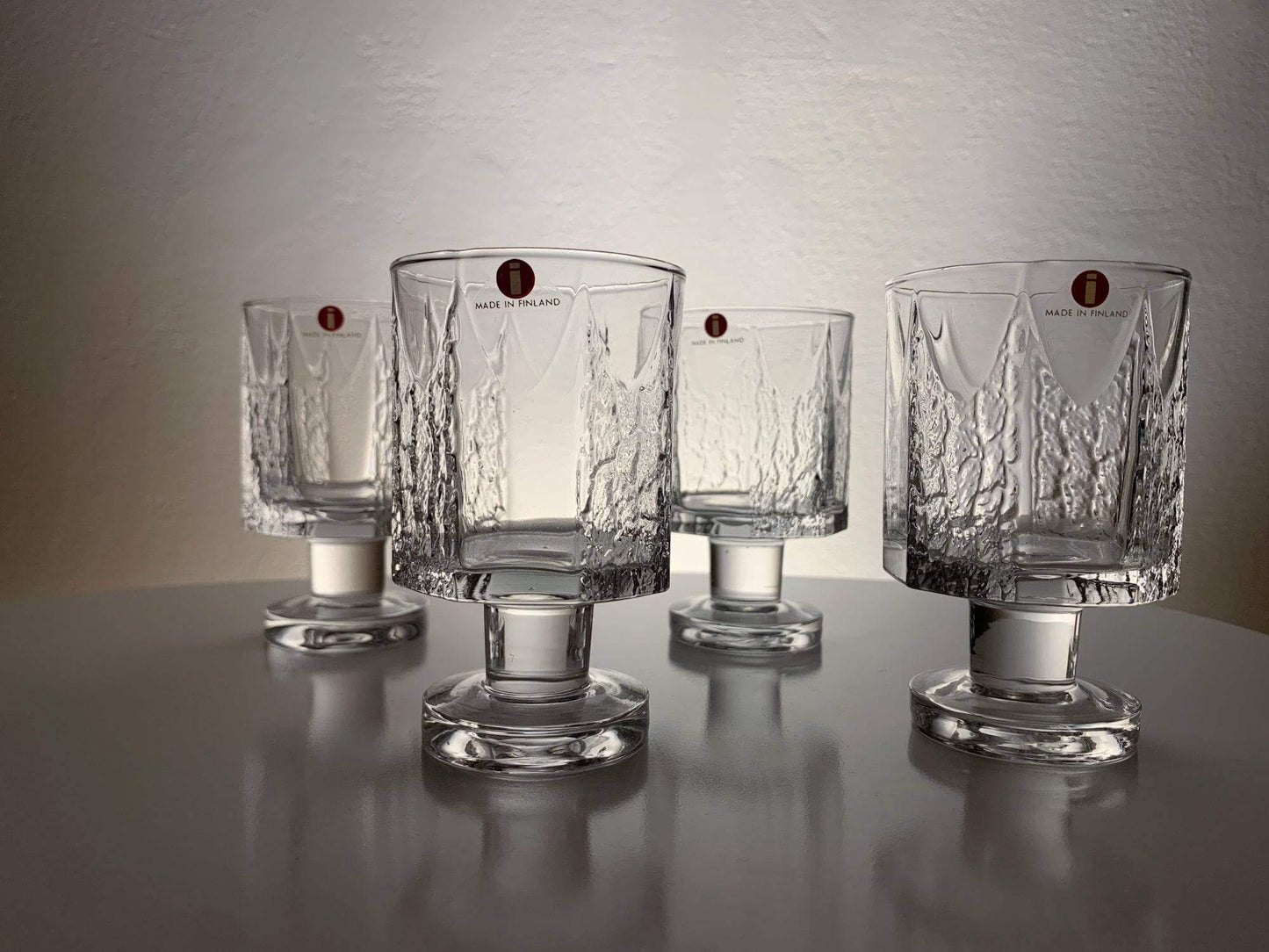 Vintage glasses Kalinka designer Timo Sarpaneva Iittala Finland