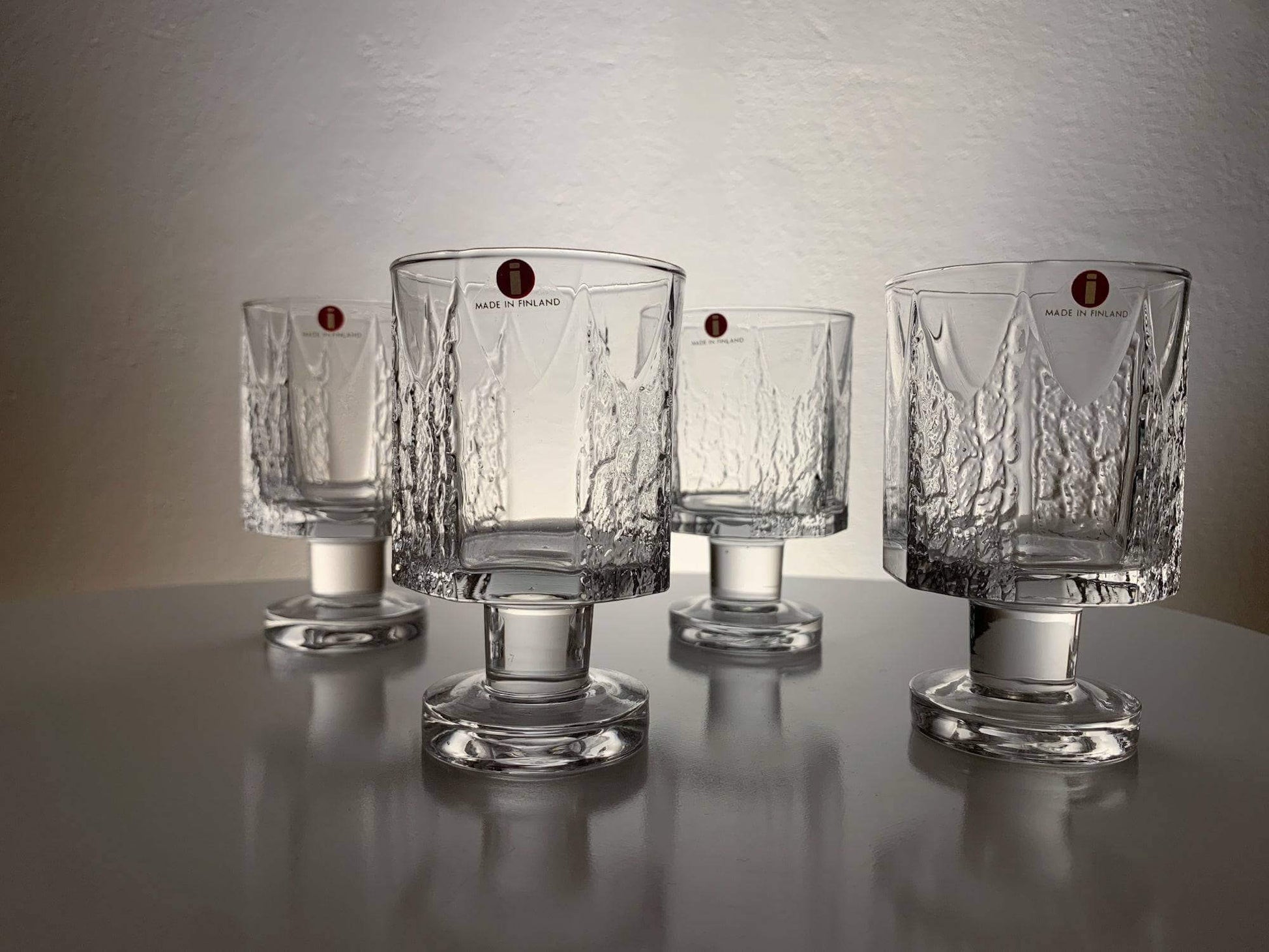 Vintage glasses Kalinka designer Timo Sarpaneva Iittala Finland