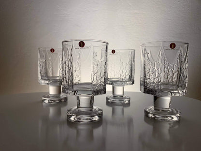 Vintage glasses Kalinka designer Timo Sarpaneva Iittala Finland