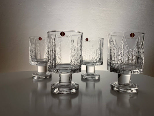 Vintage glasses Kalinka designer Timo Sarpaneva Iittala Finland