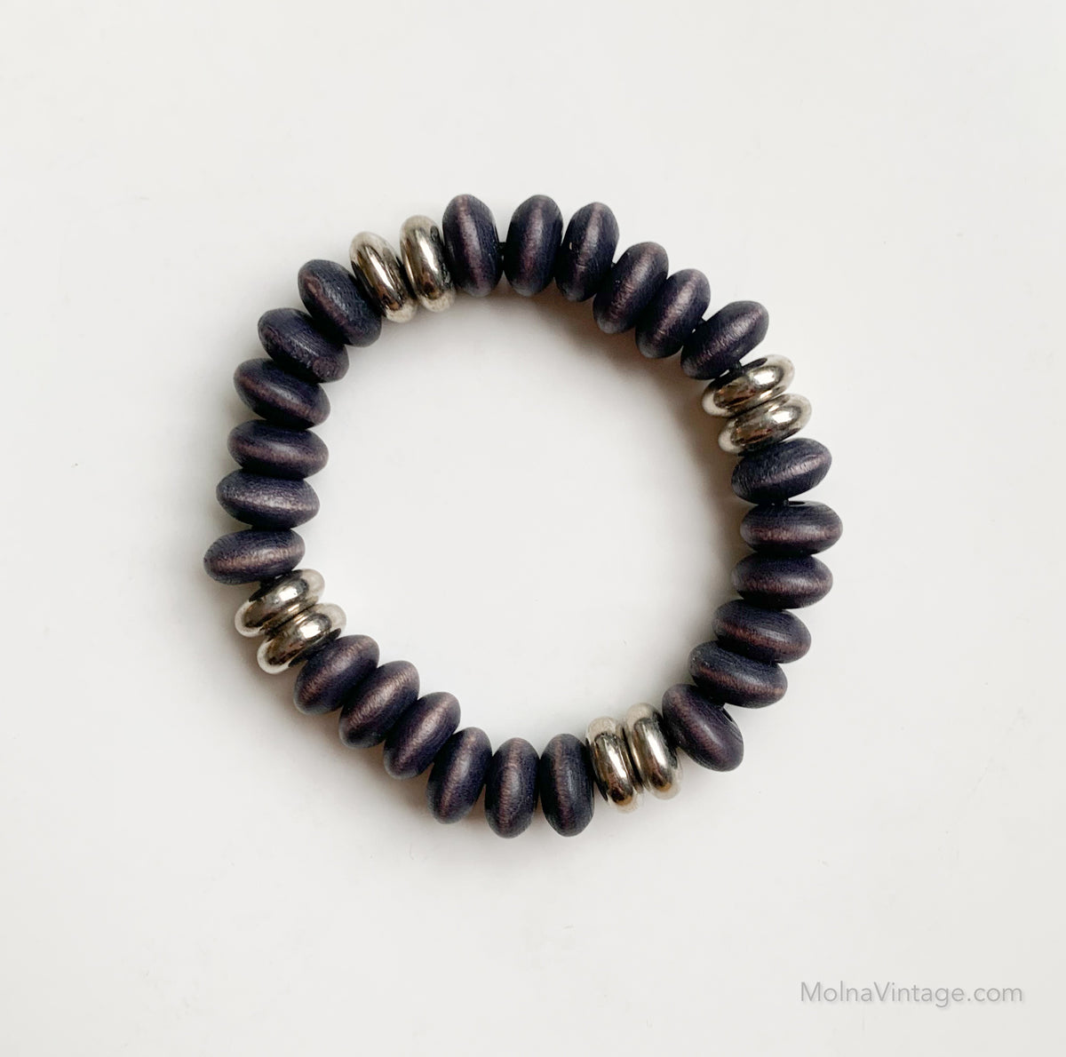 Violet Wooden Bracelet | Aarikka Finland | Molna Vintage
