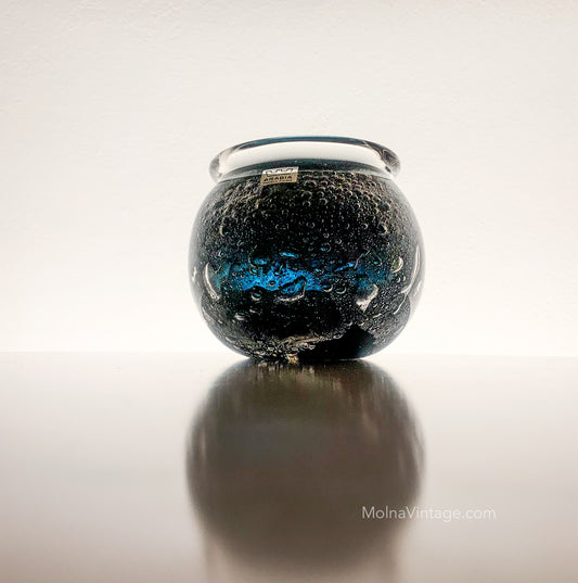 Vulcano Art Glass Vase | Heikki Orvola Nuutajarvi Notsjo | Molna Vintage