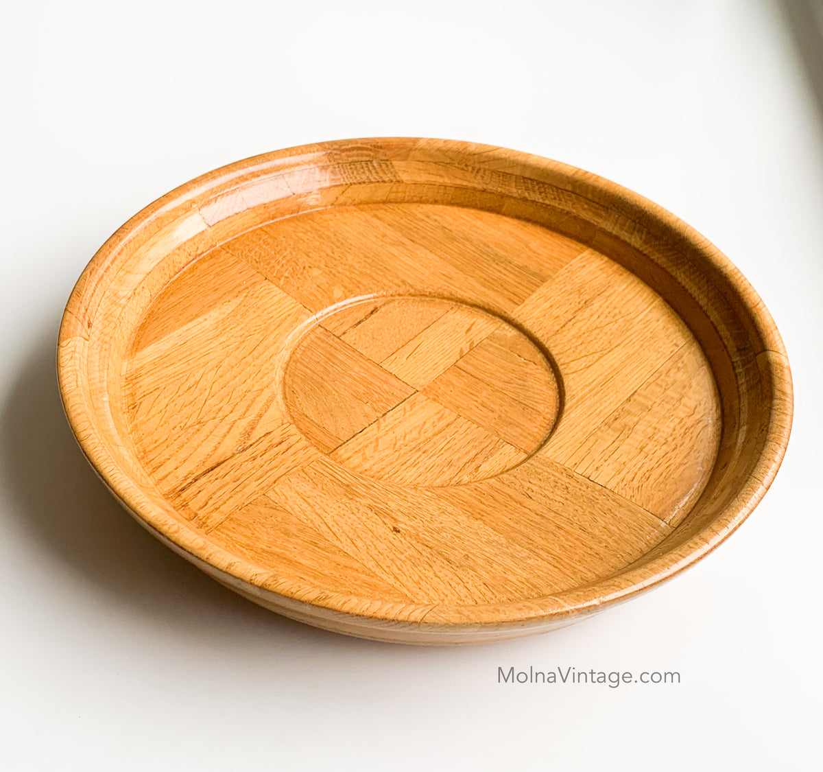 Wooden Oak serving dish | midcentury modern | Molna Vintage