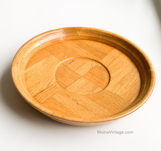 Wooden Oak serving dish | midcentury modern | Molna Vintage