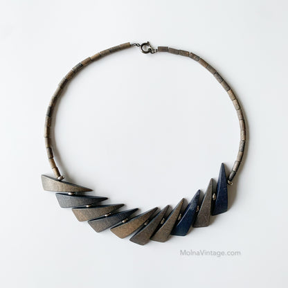 Wooden Statement Necklace  | Aarikka Finland | Molna Vintage
