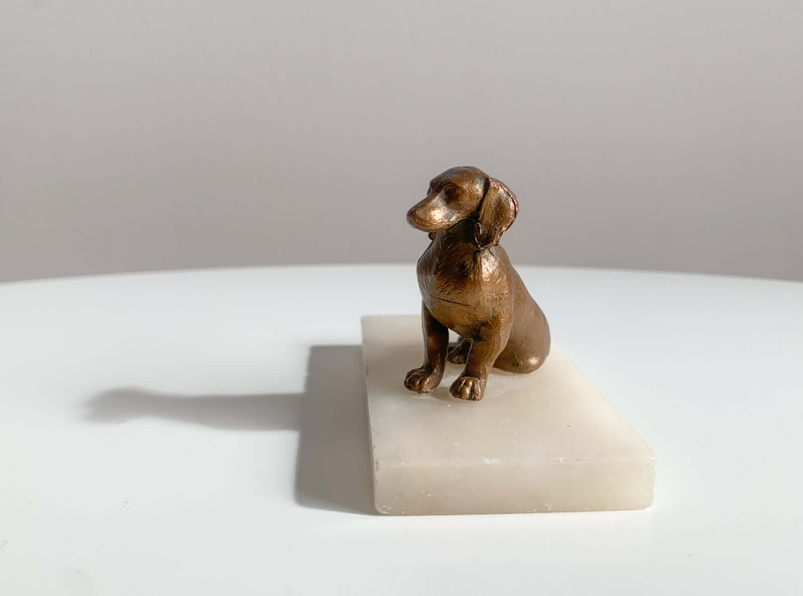Collectible bronze figurine Dachshund