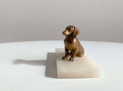 Collectible bronze figurine Dachshund